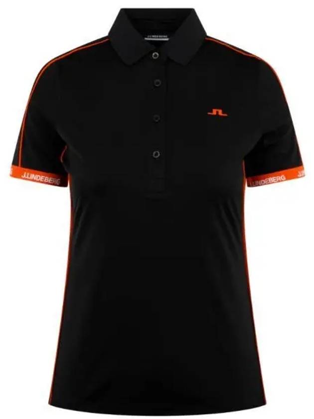 Demi Short Sleeve Polo Shirt Black - J.LINDEBERG - BALAAN 2