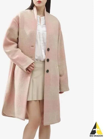 Gabriel Wool Check Single Coat Pink - ISABEL MARANT - BALAAN 2