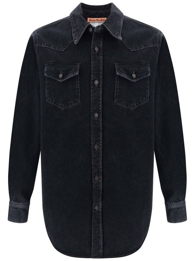 Karty Denim Long Sleeve Shirt Black - ACNE STUDIOS - BALAAN 2