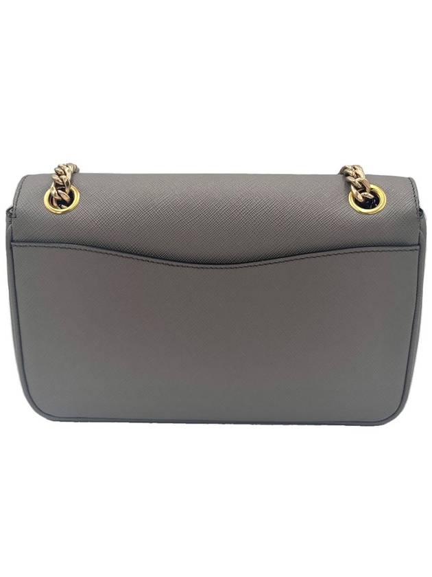 Patina Saffiano Chain Shoulder Bag Gray 1BD193 - PRADA - BALAAN 4