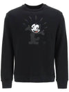 Felix Cat Print Crew Neck Sweatshirt Black - NEIL BARRETT - BALAAN 1