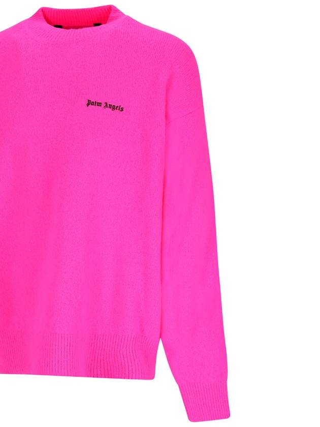 Basic Logo Crew Sweatshirt Fuschia PMHE054F23KNI0053210 - PALM ANGELS - BALAAN 4