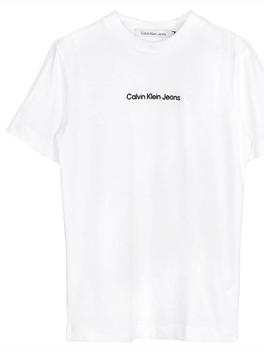 Monologo Short Sleeve T-Shirt White - CALVIN KLEIN - BALAAN 2