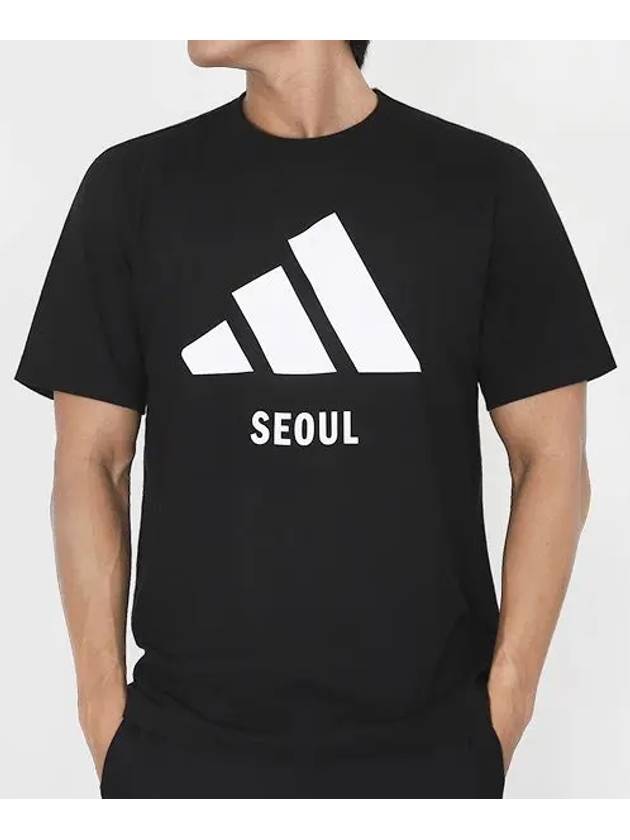 Seoul Short Sleeve T-Shirt Black - ADIDAS - BALAAN 2