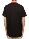 Logo Stripe Short Sleeve Polo Shirt Black - BURBERRY - BALAAN 4