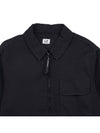 Nylon Double Weave Zipped Over Long Sleeve Shirt Black - CP COMPANY - BALAAN 4