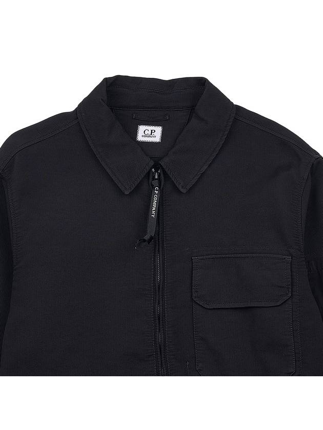 Nylon Double Weave Zipped Over Long Sleeve Shirt Black - CP COMPANY - BALAAN 4