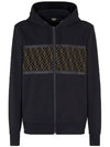 FF Logo Zip Up Hoodie Black - FENDI - BALAAN 1