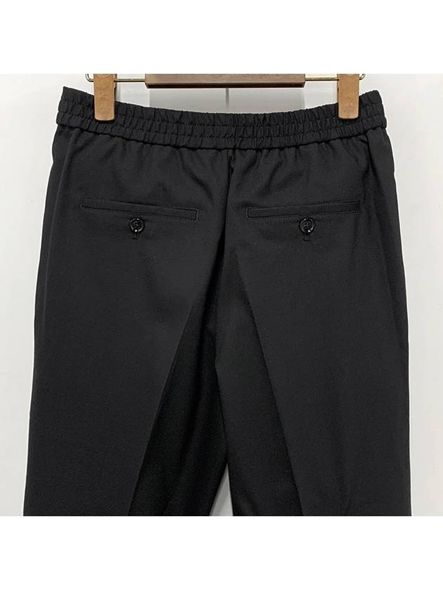 Banding Waist Wool Slacks Black - AMI - BALAAN 7