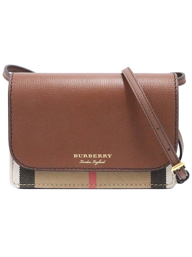 Women s Burberry 80463211 Tan Leather House Check New Hampshire Cross Bag gt Gangbuk used luxury goods - BURBERRY - BALAAN 2