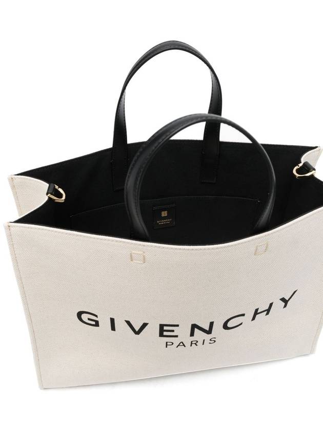 G Logo Canvas Medium Tote Bag Beige - GIVENCHY - BALAAN 4