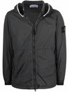 Wappen Patch Skin Touch Nylon Hooded Jacket Charcoal - STONE ISLAND - BALAAN 2