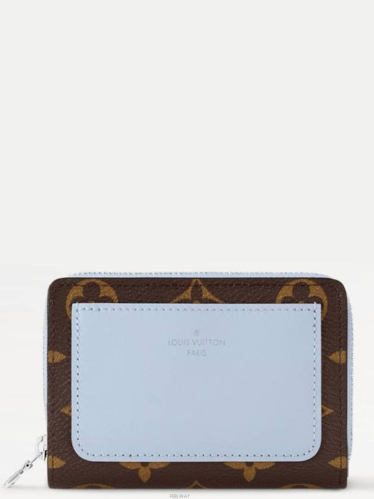 Lou Monogram Small Leather Half Wallet Blue Wash - LOUIS VUITTON - BALAAN 2