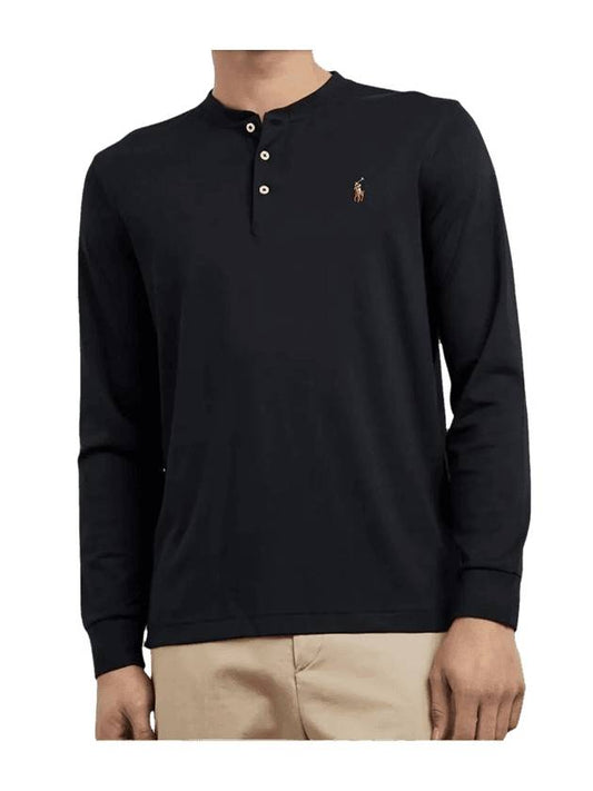 Men's Custom Slim Fit Long Sleeve T-Shirt Black - POLO RALPH LAUREN - BALAAN 1