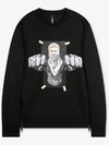 neoprene boxing print sweatshirt black - NEIL BARRETT - BALAAN 3