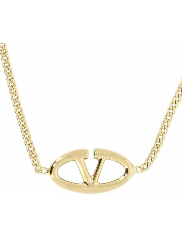 V Logo Metal Bracelet Gold - VALENTINO - BALAAN 3