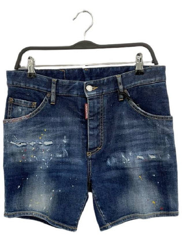 Paint washed denim shorts S74MU0649 - DSQUARED2 - BALAAN 1