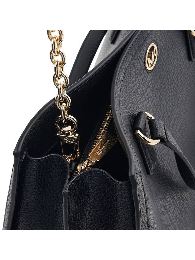 Chantal Medium Pebbled Leather Tote Bag Black - MICHAEL KORS - BALAAN 9