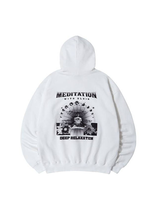 Meditation Graphic Oversized HoodieWhite - ULKIN - BALAAN 2