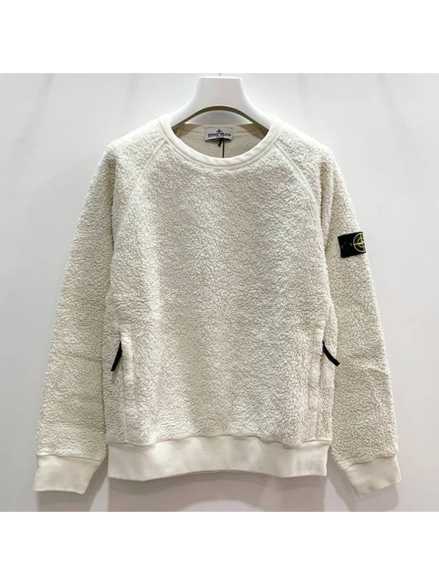 Kids Logo Patch Sweatshirt White - STONE ISLAND - BALAAN 3