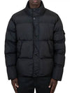 Garment Dyed Crinkle Reps Down Padding Black - STONE ISLAND - BALAAN 2