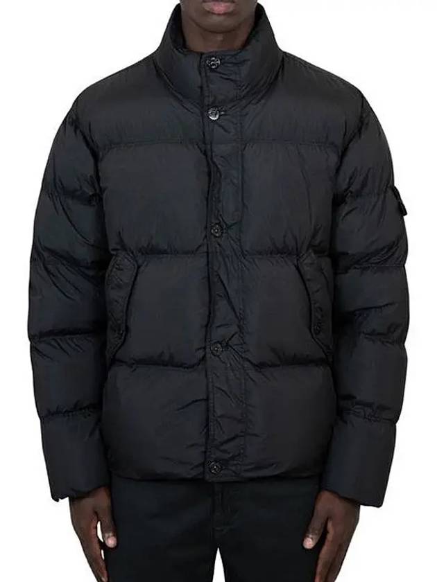 Garment Dyed Crinkle Reps Down Padding Black - STONE ISLAND - BALAAN 2