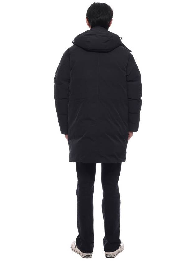 Polyester Micro Twill Long Down Parka Black - STONE ISLAND - BALAAN 6