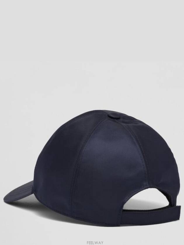 Re-Nylon Triangle Logo Baseball Cap Dark Blue - PRADA - BALAAN 4