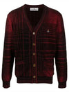 Logo Check Cardigan Red - VIVIENNE WESTWOOD - BALAAN 2