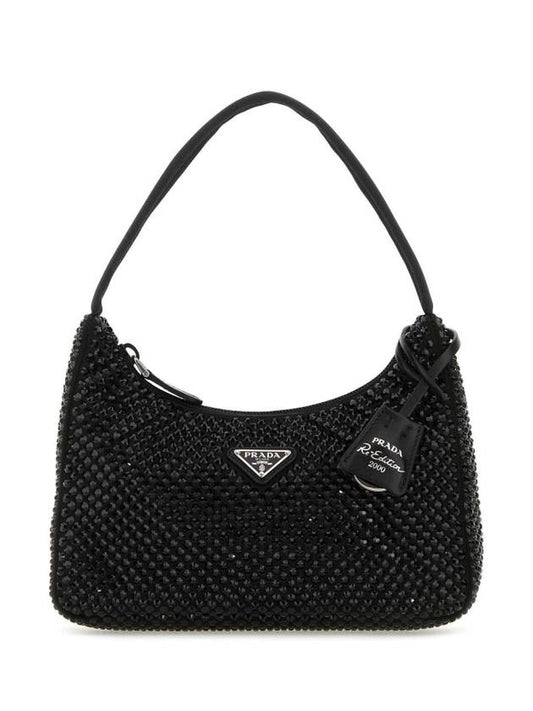 Crystal Satin Mini Bag Black - PRADA - BALAAN 2