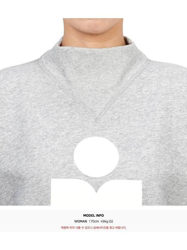 Moby Logo Print Sweatshirt Grey - ISABEL MARANT ETOILE - BALAAN 6