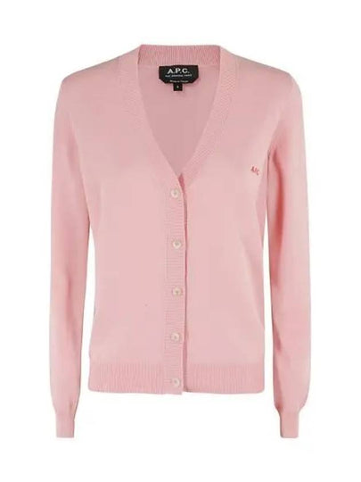 Bella Logo Embroidery Cardigan Pink - A.P.C. - BALAAN 2