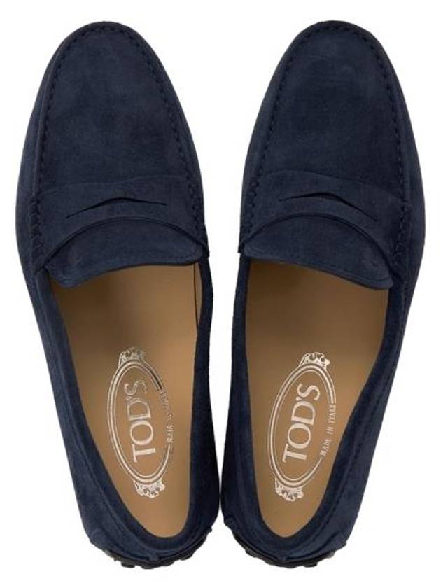 Men's City Gomino Suede Driving Shoes Navy - TOD'S - BALAAN 3