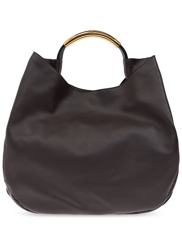 Moschino Leather Shopper Bag, Women's, Brown - MOSCHINO - BALAAN 1