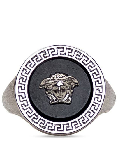 Men's Enamel Medusa Ring Silver - VERSACE - BALAAN 2