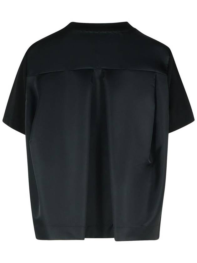 Sacai Black Cotton T-Shirt - SACAI - BALAAN 3