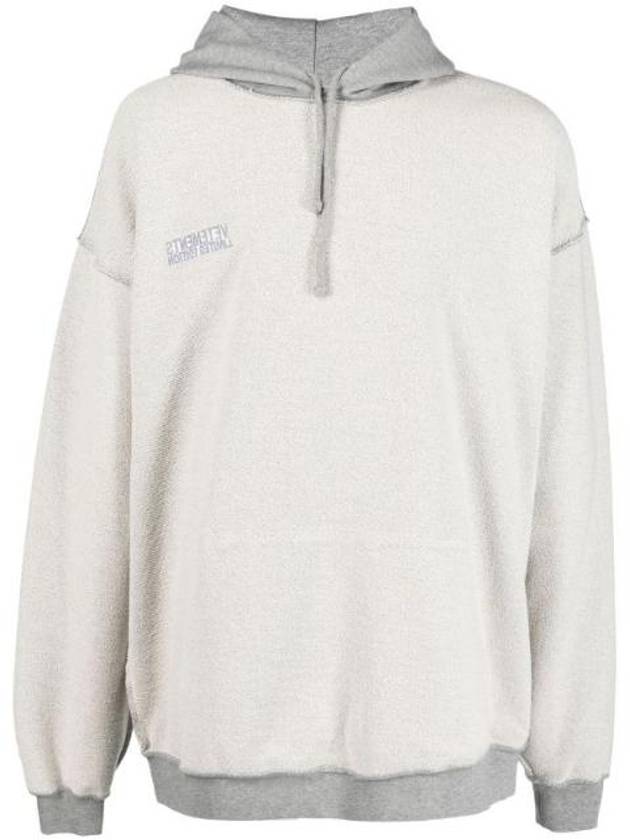 Inside Out Effect Drawstring Cotton Hoodie Grey - VETEMENTS - BALAAN 1