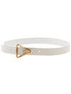 Grasp Triangle Buckle Leather Belt White - BOTTEGA VENETA - BALAAN 6