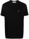 Chest ORB Logo Short Sleeve T-Shirt Black - VIVIENNE WESTWOOD - BALAAN 3