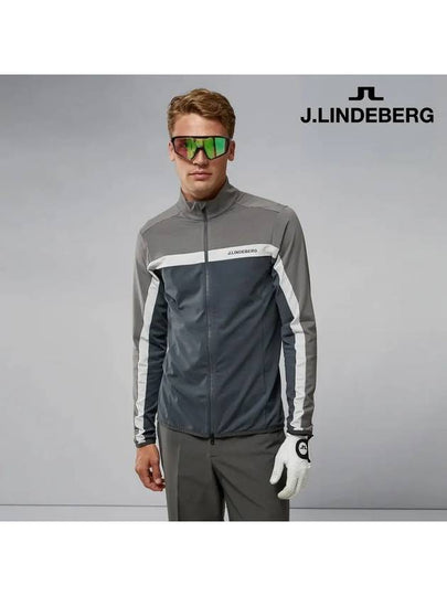 Men's Jarvis Mid Layer Logo Jacket Gray - J.LINDEBERG - BALAAN 2