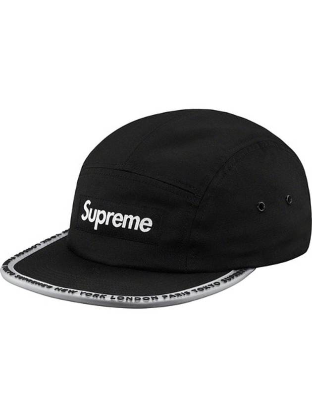 Worldwide Visor Tape Camp Cap Black - SUPREME - BALAAN 1