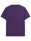 Men's Girocolo Short Sleeve T-Shirt Violet - LORO PIANA - BALAAN 1