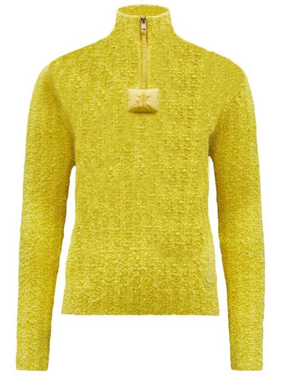 Half Zip-Up Knit Top Yellow - MONCLER - BALAAN 2