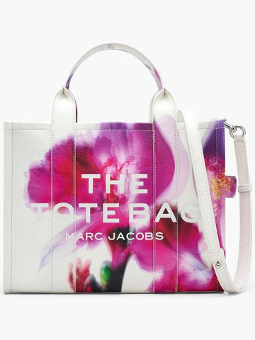 Floral Leather Medium Tote_White Multi (2P4HTT052H02-101) - MARC JACOBS - BALAAN 1