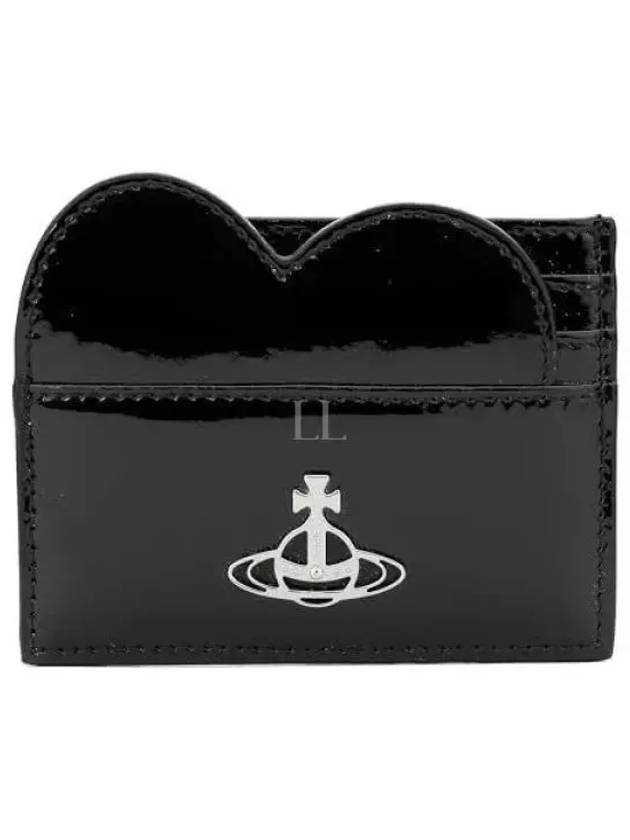 Patent Heart Card Wallet Black - VIVIENNE WESTWOOD - BALAAN 2