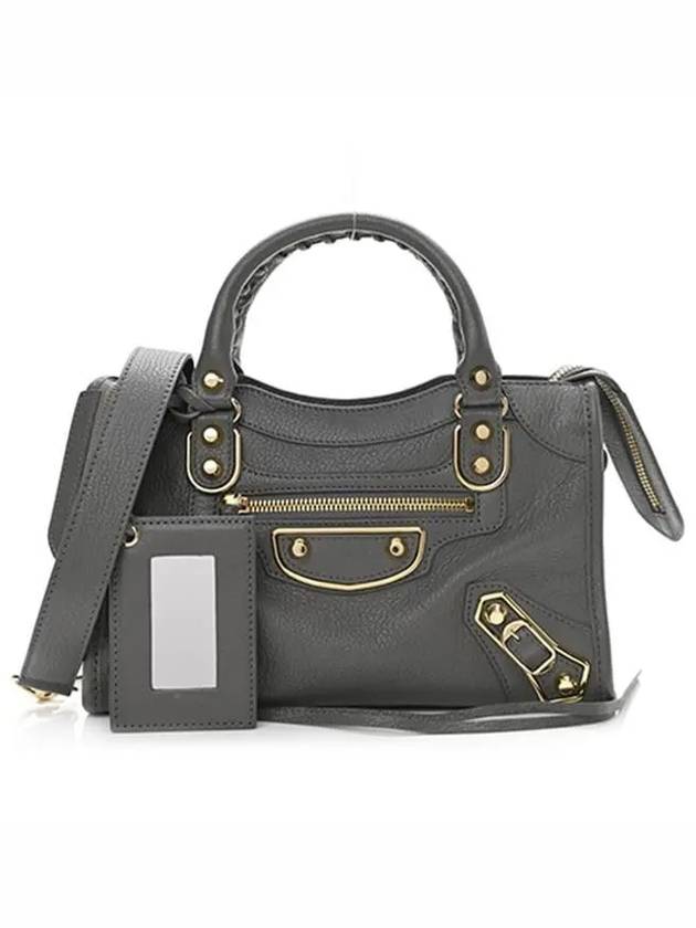 Metallic Edge Mini City Tote Bag Grey - BALENCIAGA - BALAAN 2