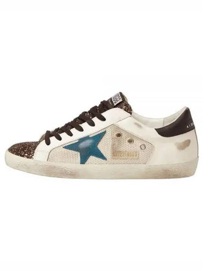 Superstar Glitter Low Top Sneakers Brown White - GOLDEN GOOSE - BALAAN 2