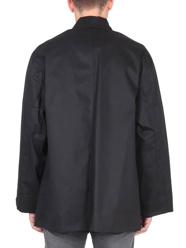 Men's Cotton Drill Cargo Jacket Black - BALENCIAGA - BALAAN 5