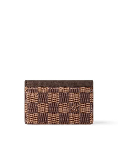 Damier Canvas Card Wallet Brown - LOUIS VUITTON - BALAAN 2