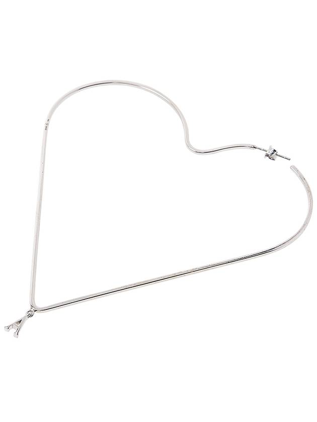 Heart Mono Earrings Silver - AMI - BALAAN 9